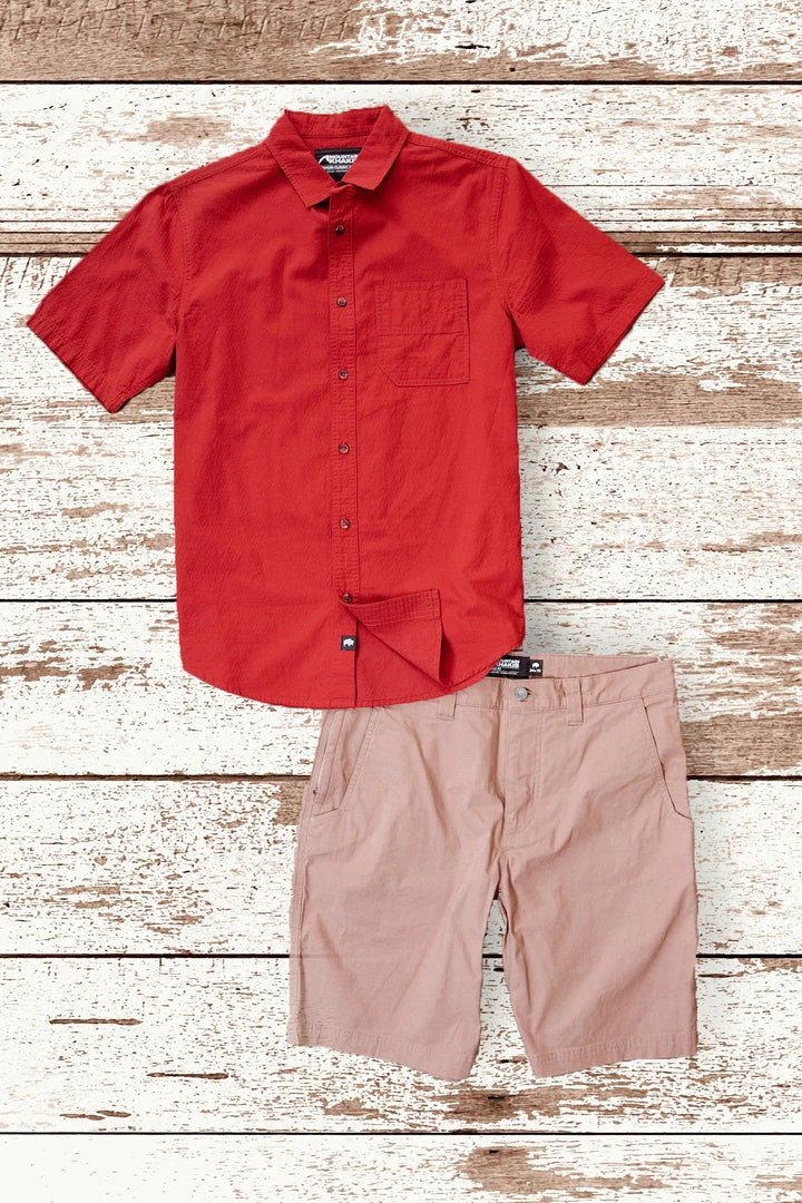 Mountain Khakis Men's Knox Dobby Short Sleeve Woven Shirt