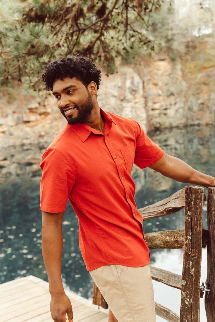 Mountain Khakis Men's Knox Dobby Short Sleeve Woven Shirt