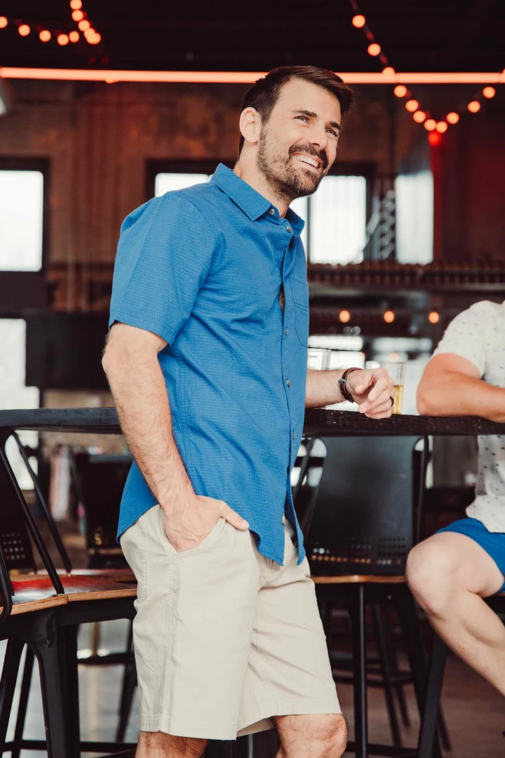 Mountain Khakis Men's Knox Dobby Short Sleeve Woven Shirt